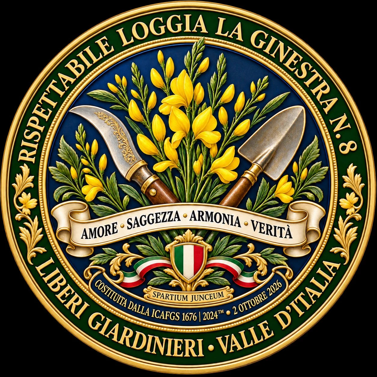 Seal of the Rispettabile Loggia La Ginestra No. 8, Valley of Italy